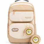 Binnes Two-Tone Beige School Backpack