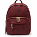 Premium Maroon Faux-Leather Mini Backpack