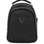 Premium Maroon Faux-Leather Mini Backpack