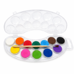 Kids 12 Colors Kidney-Shaped Watercolor