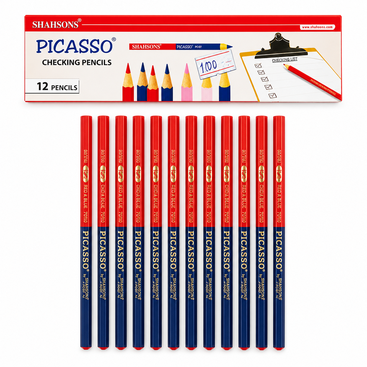 Shahasons Picasso 12 Pieces Red & Blue Set (7017)