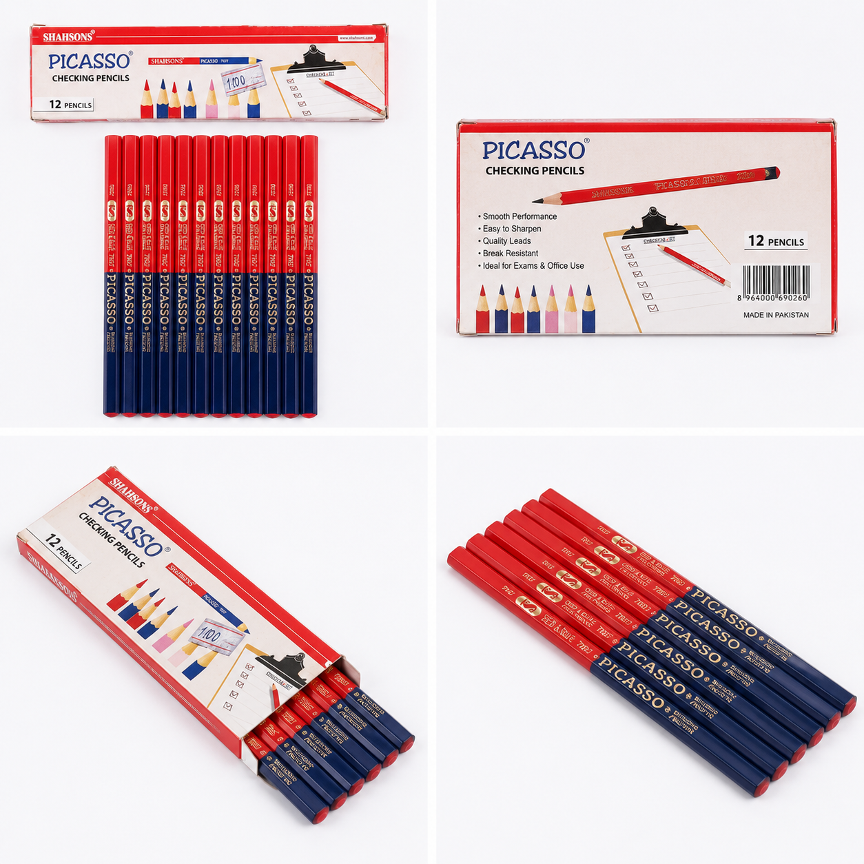 Shahasons Picasso 12 Pieces Red & Blue Set (7017) - Image 2