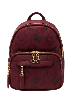 Premium Maroon Faux-Leather Mini Backpack