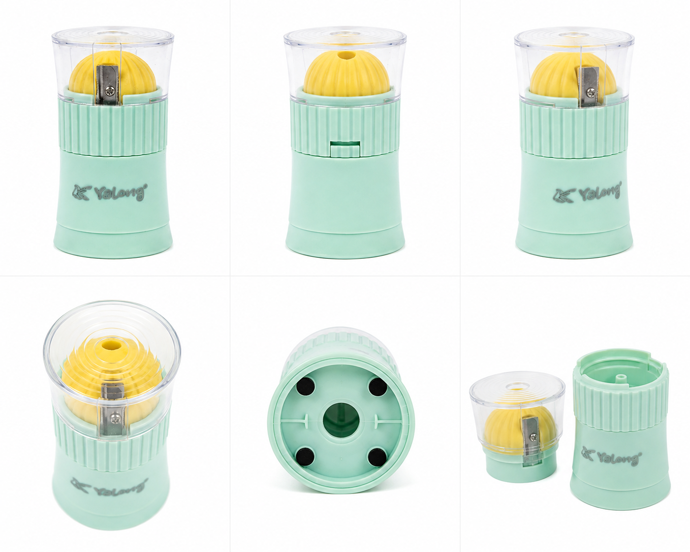 Yalong 2-in-1 Pencil Sharpener and Eraser Combo - Image 2