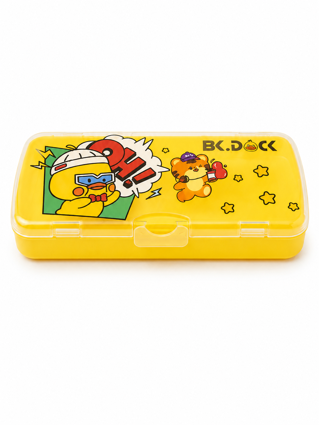 Cute Yellow Multi-Functional Magnetic Pencil Box