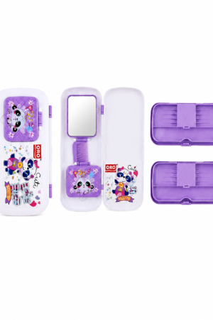 Cute Purple Multi-Functional Magnetic Pencil Box