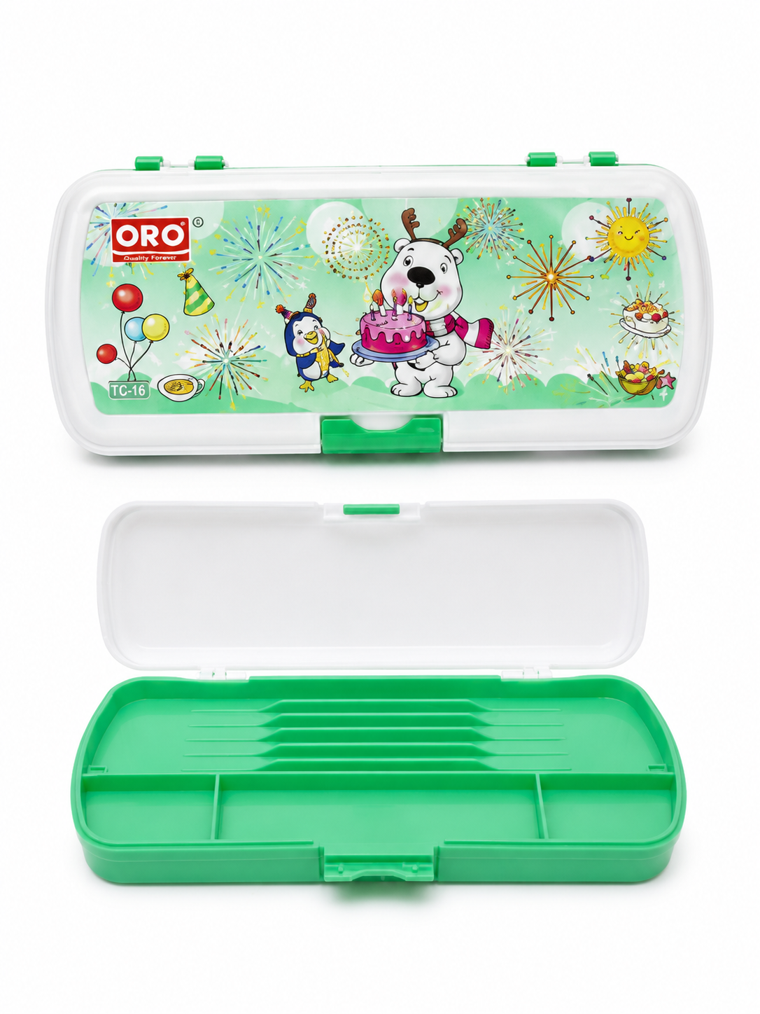 Cute Green Multi-Functional Magnetic Pencil Box