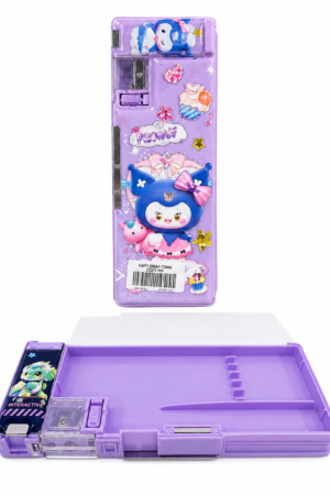 Cute Purple Multi-Functional Magnetic Pencil Box