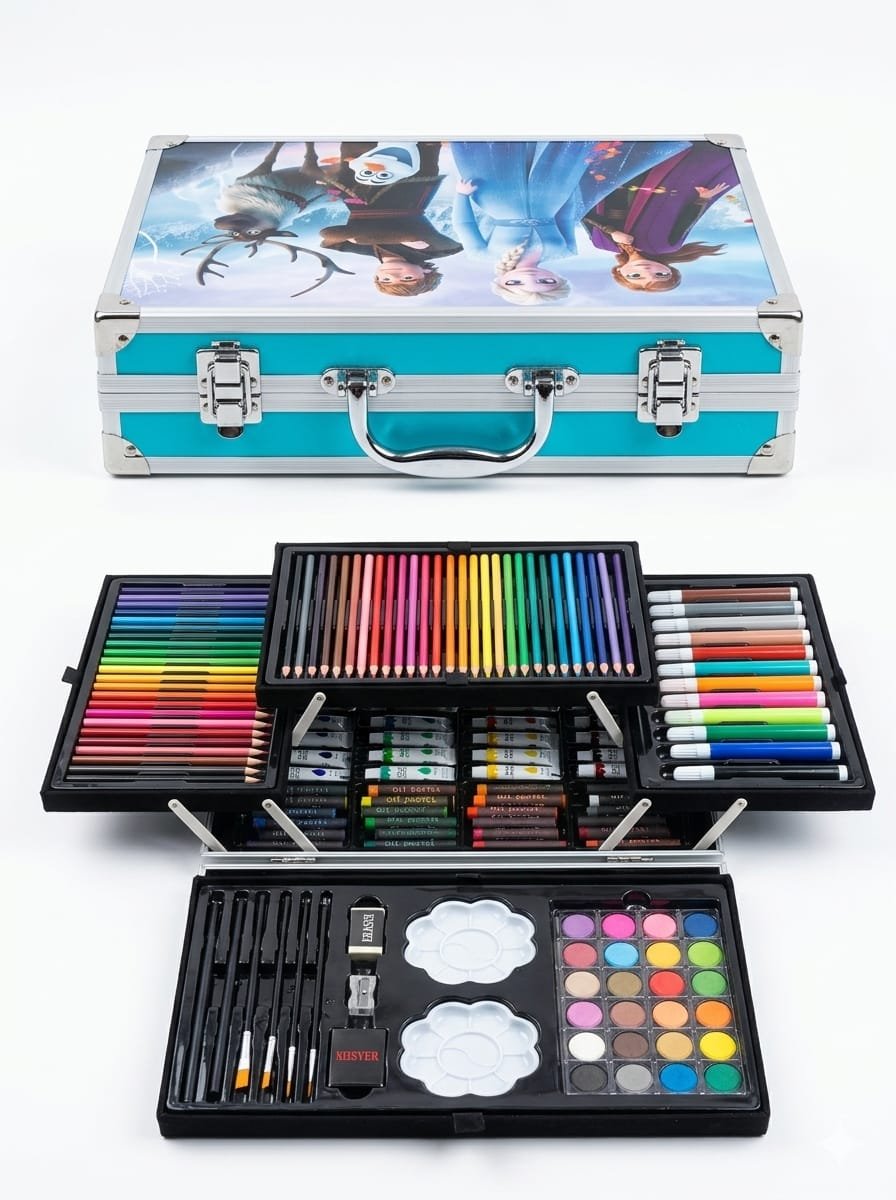 Disney Frozen Theme 145-Piece Luxury Art & Drawing Set - Image 2